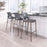 Zuo Modern Ace BarStool Set of 2, Dark Gray/Walnut