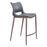 Zuo Modern Ace Counter Stool Set of 2, Dark Gray/Walnut