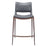 Zuo Modern Ace Counter Stool Set of 2, Dark Gray/Walnut