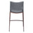 Zuo Modern Ace Counter Stool Set of 2, Dark Gray/Walnut
