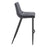 Zuo Modern Magnus BarStool Set of 2, Dark Gray/Black