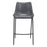Zuo Modern Magnus BarStool Set of 2, Dark Gray/Black