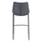 Zuo Modern Magnus BarStool Set of 2, Dark Gray/Black