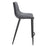 Zuo Modern Magnus Counter Stool Set of 2, Dark Gray/Black