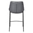 Zuo Modern Magnus Counter Stool Set of 2, Dark Gray/Black