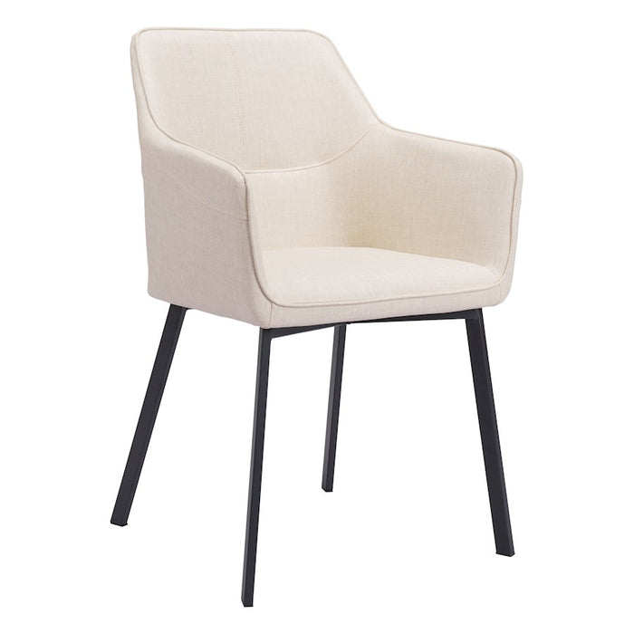 Zuo Modern Adage Dining Chair Set of 2, Beige