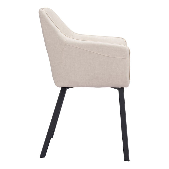 Zuo Modern Adage Dining Chair Set of 2, Beige