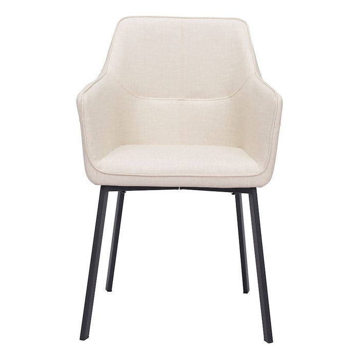 Zuo Modern Adage Dining Chair Set of 2, Beige