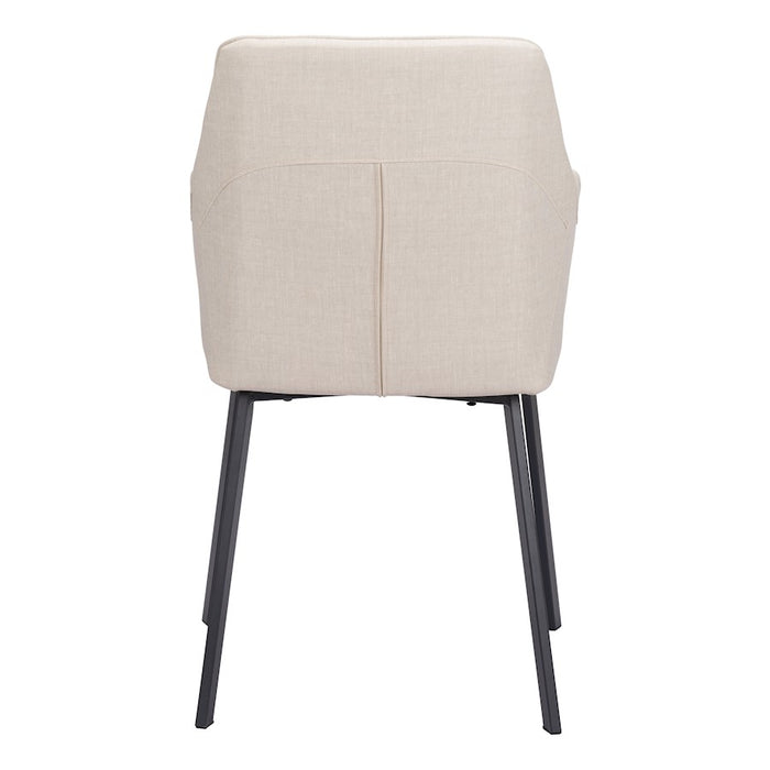 Zuo Modern Adage Dining Chair Set of 2, Beige