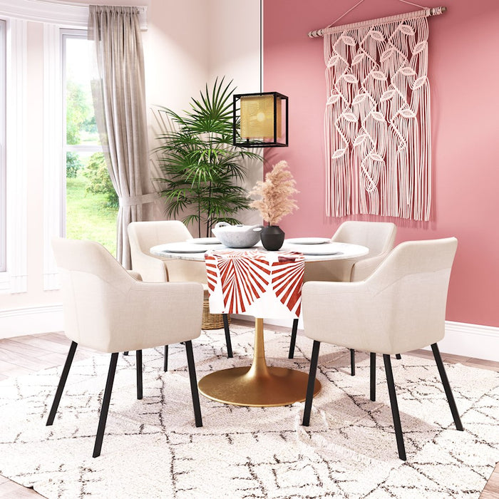 Zuo Modern Adage Dining Chair Set of 2, Beige