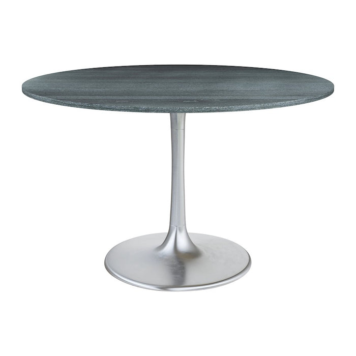 Zuo Modern Metropolis Dining Table, Gray/Silver