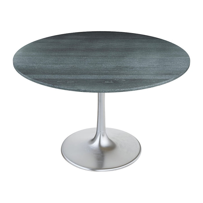 Zuo Modern Metropolis Dining Table, Gray/Silver