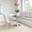 Zuo Modern Metropolis Dining Table, Gray/Silver