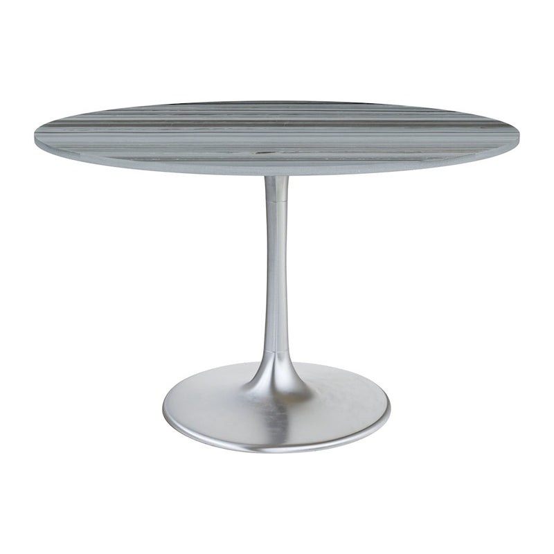Zuo Modern Star City Dining Table, Gray/Silver