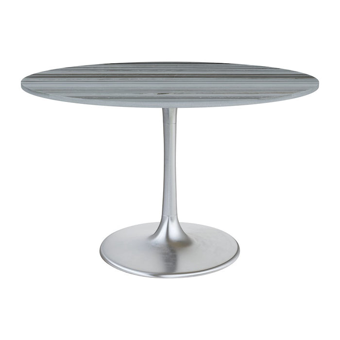 Zuo Modern Star City Dining Table, Gray/Silver