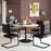 Zuo Modern Central City Dining Table, Gray/Black