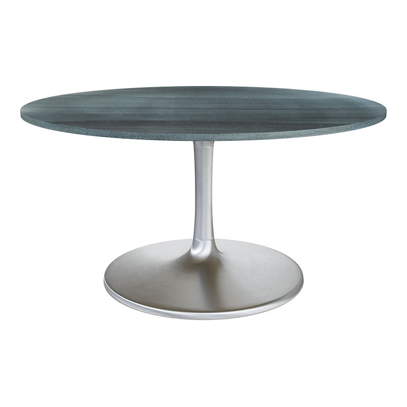 Zuo Modern Metropolis Dining Table/60", Gray/Silver