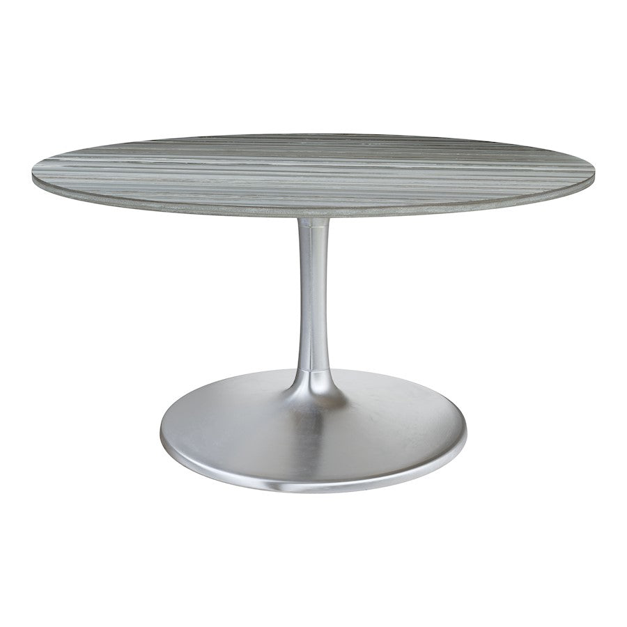 Zuo Modern Star City Dining Table/60", Gray/Silver - 109452