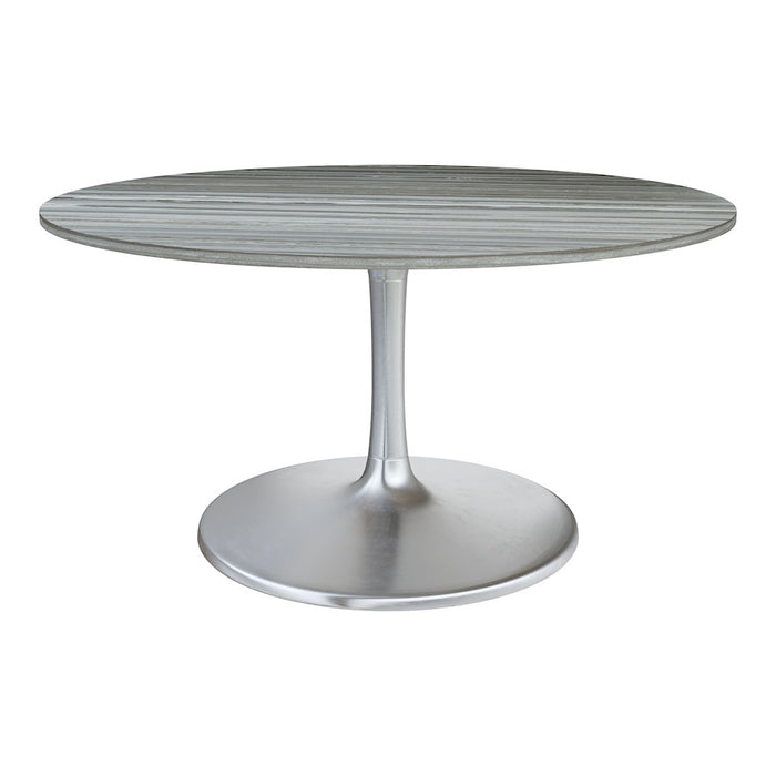 Zuo Modern Star City Dining Table/60", Gray/Silver