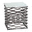 Zuo Modern Duke Side Table, White/Antique Bronze