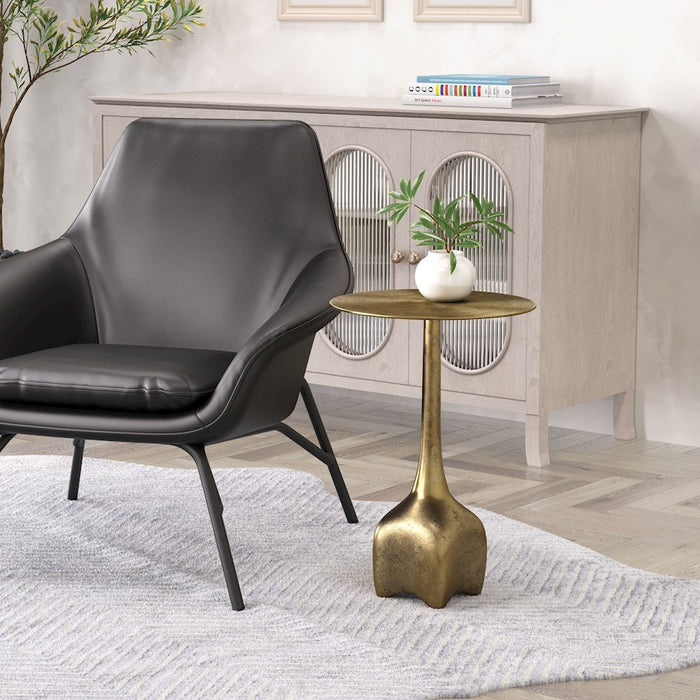 Zuo Modern Lexi Side Table, Antique Brass