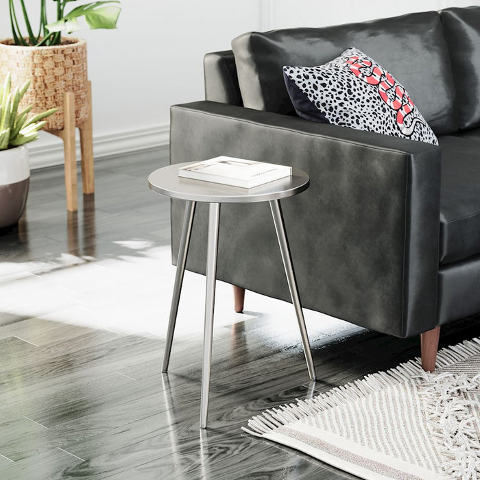 Zuo Modern Politik Side Table, Silver