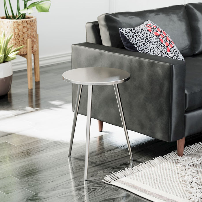 Zuo Modern Politik Side Table, Silver