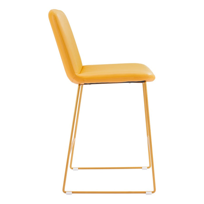 Zuo Modern Mode Counter Stool Set of 2, Yellow