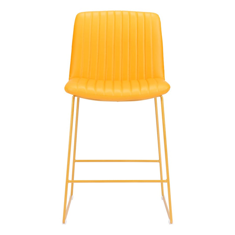 Zuo Modern Mode Counter Stool Set of 2, Yellow