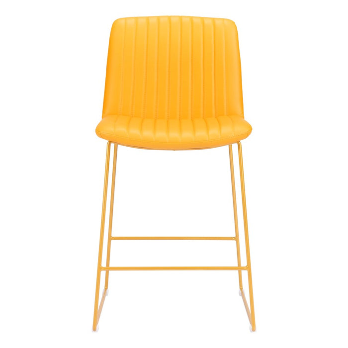 Zuo Modern Mode Counter Stool Set of 2, Yellow