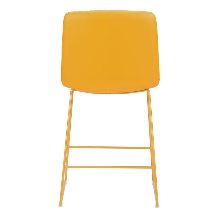 Zuo Modern Mode Counter Stool Set of 2, Yellow