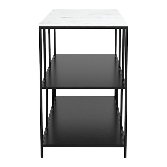 Zuo Modern Singularity Console Table, White/Black