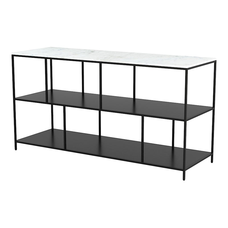 Zuo Modern Singularity Console Table, White/Black