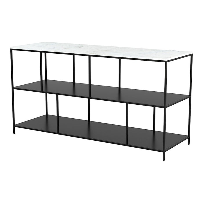 Zuo Modern Singularity Console Table, White/Black