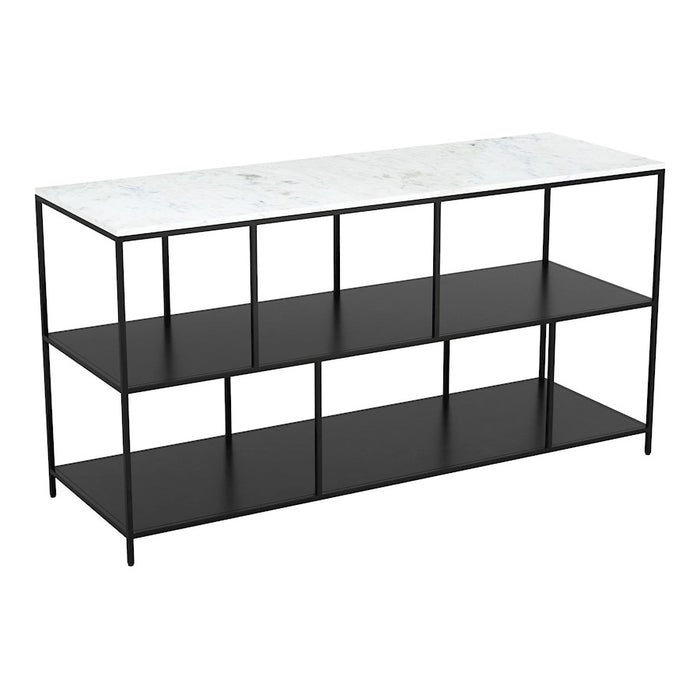 Zuo Modern Singularity Console Table, White/Black