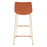 Zuo Modern Adele BarStool Set of 2, Orange/Gold