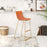 Zuo Modern Adele BarStool Set of 2, Orange/Gold