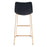 Zuo Modern Adele BarStool Set of 2, Black/Gold