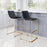Zuo Modern Adele BarStool Set of 2, Black/Gold