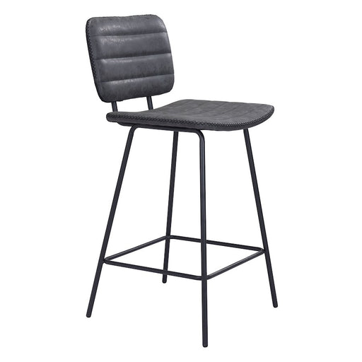Zuo Modern Boston Counter Stool Set of 2, Vintage Black