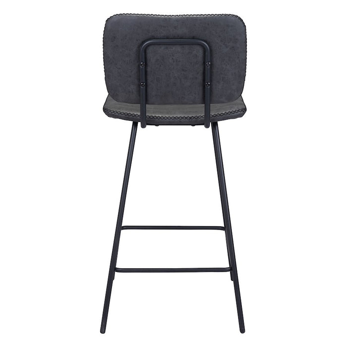 Zuo Modern Boston Counter Stool Set of 2, Vintage Black