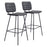 Zuo Modern Boston BarStool Set of 2, Vintage Black - 109505