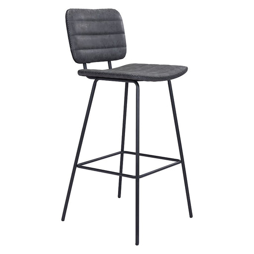Zuo Modern Boston BarStool Set of 2, Vintage Black