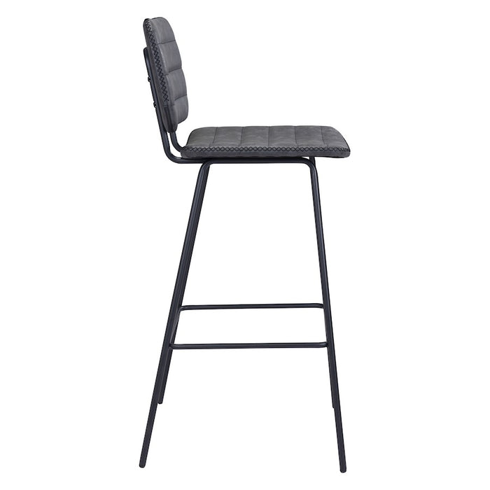 Zuo Modern Boston BarStool Set of 2, Vintage Black
