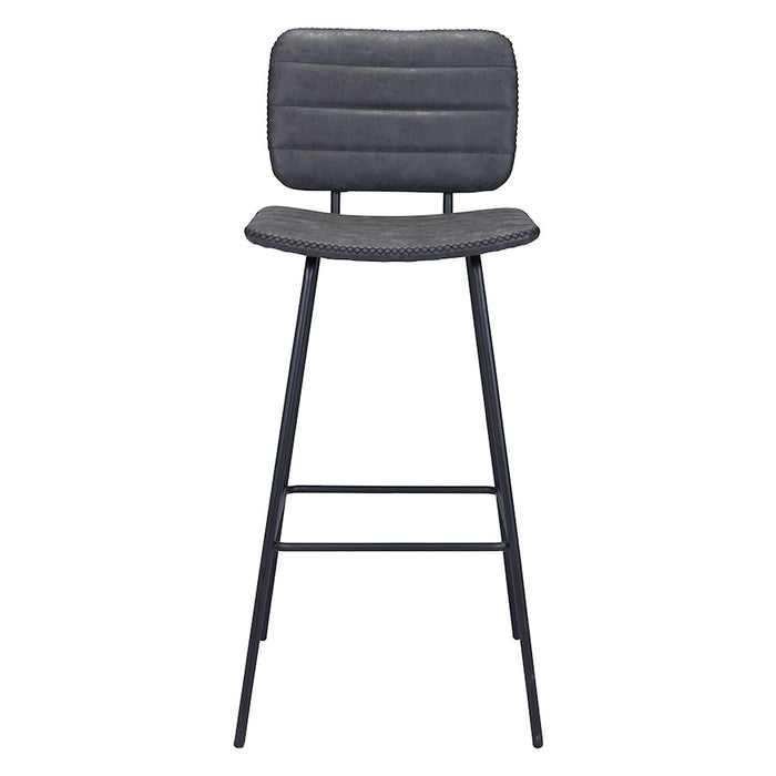 Zuo Modern Boston BarStool Set of 2, Vintage Black