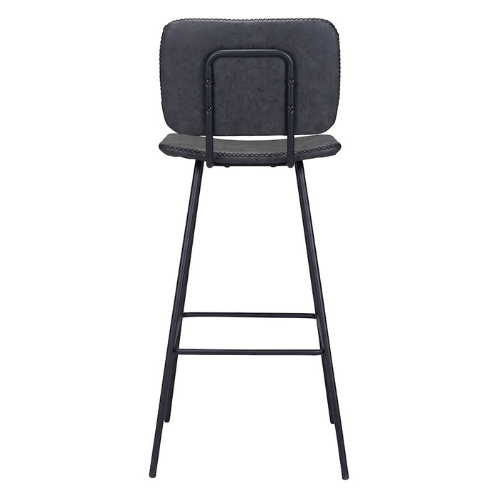 Zuo Modern Boston BarStool Set of 2, Vintage Black