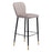 Zuo Modern Manchester BarStool Set of 2, Gray