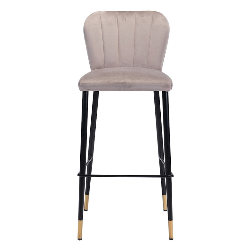 Zuo Modern Manchester BarStool Set of 2, Gray