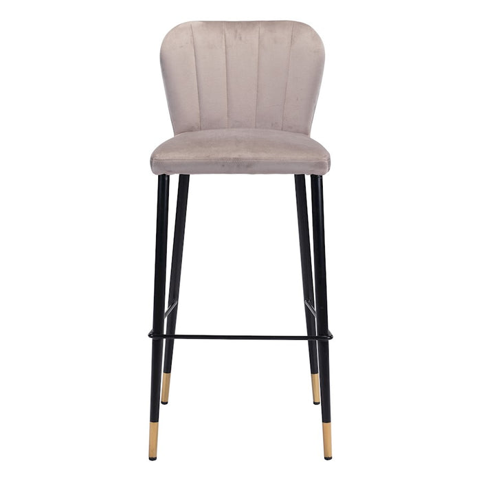 Zuo Modern Manchester BarStool Set of 2, Gray