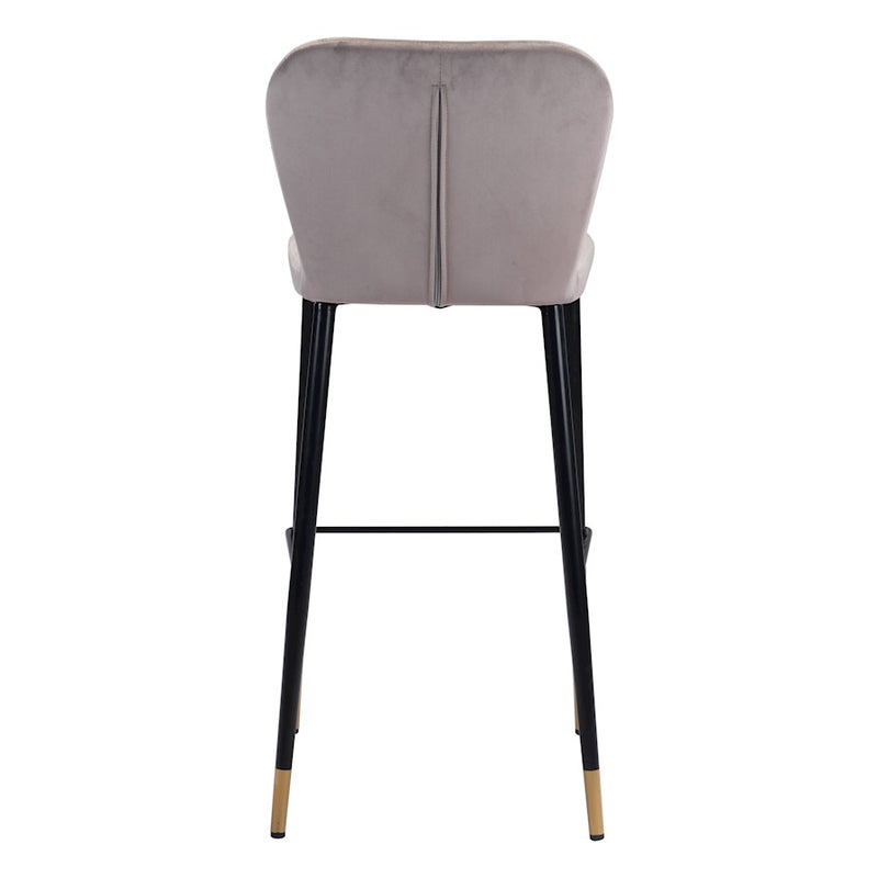 Zuo Modern Manchester BarStool Set of 2, Gray